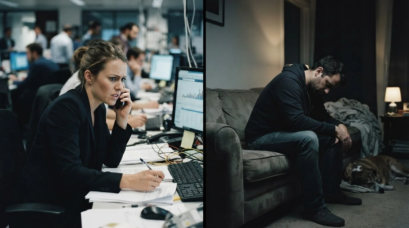 Two contrasting depictions of acute stress versus chronic stress in everyday life